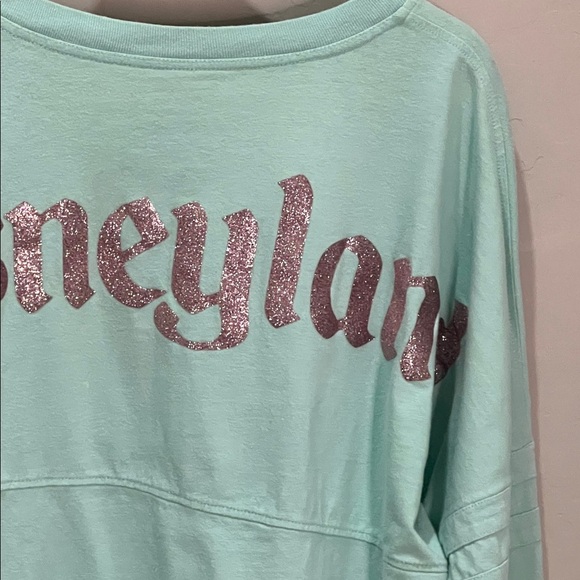 Disneyland Spirit Jersey Light Green Mint Parks Disney Shirt Long Sleeve Top - Picture 6 of 10